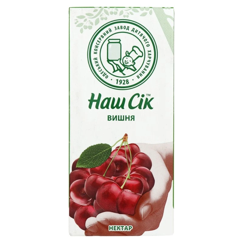 Нектар Вишня Наш Сік 0.33 л