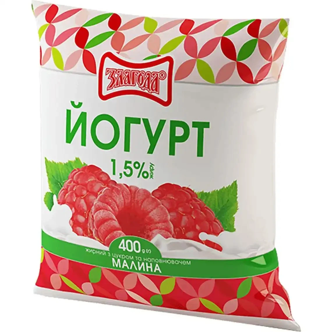 Йогурт 1% Малина Злагода, 400 г