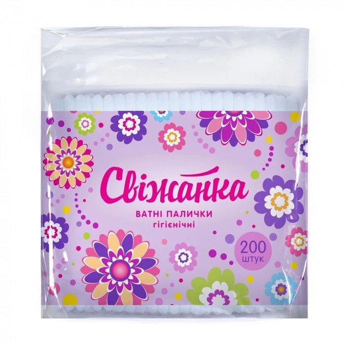 Ватні палички Свіжанка, 200 шт/уп.