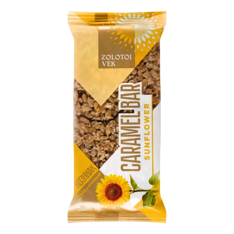 Козинак соняшниковий Sunflower Caramel Bar Zolotoi Vek, 60 г