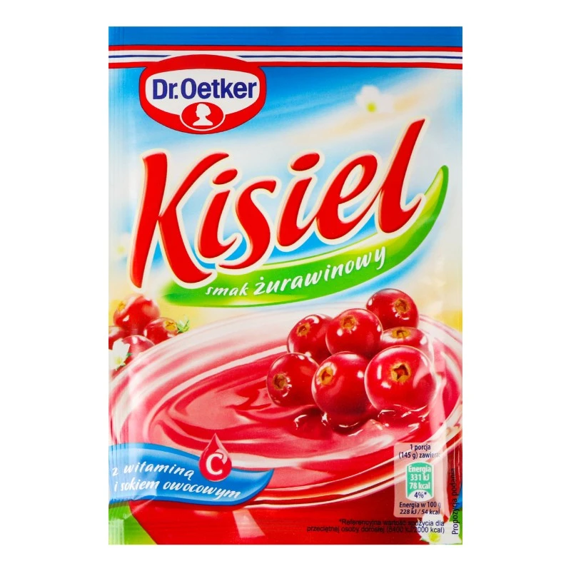 Кисіль зі смаком журавлини Dr.Oetker, 38 г