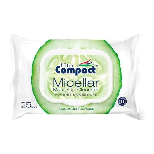 Вологі серветки для зняття макіяжу Micellare Make Up Ultra Compact, 25 шт/уп.