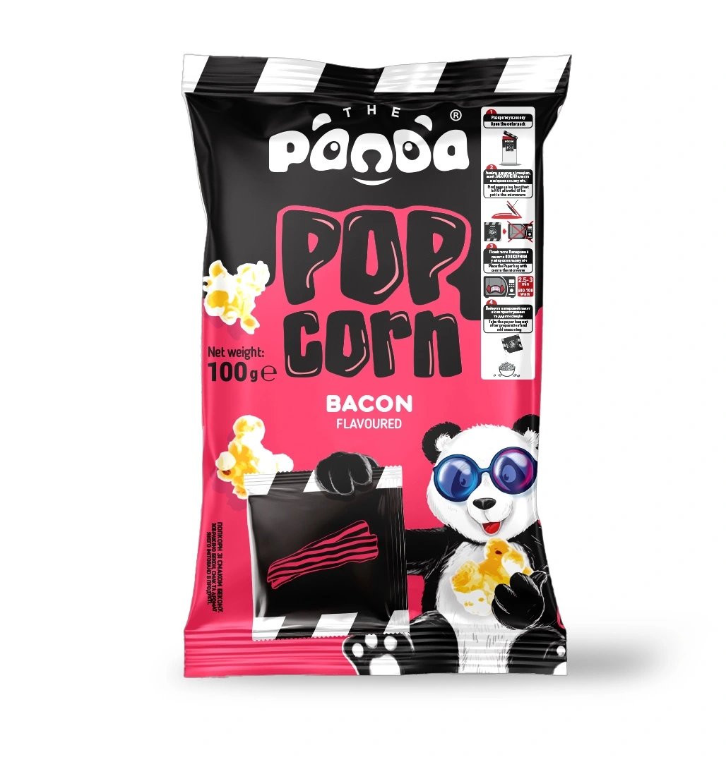 Попкорн зі смаком бекону The Panda, 100 г