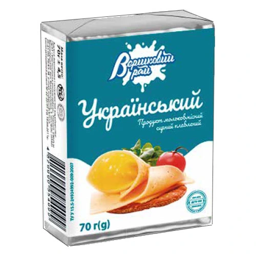 Сир плавлений 45% Український Вершковий Рай, 70 г