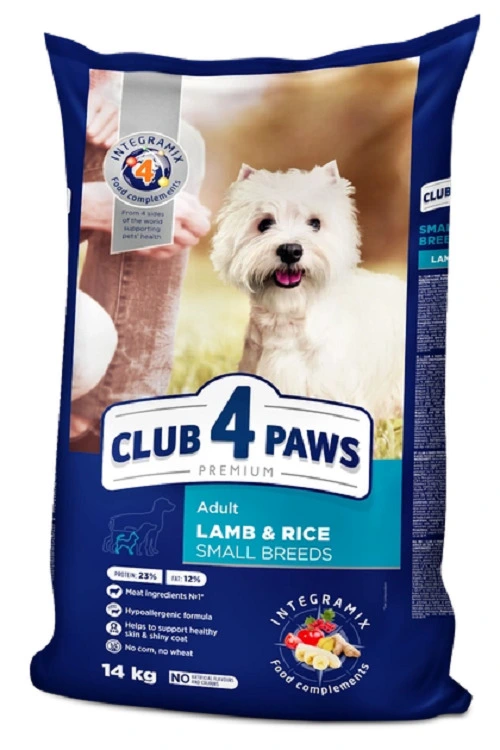 Корм сухий для собак з ягнятком та рисом Premium Club 4 Paws