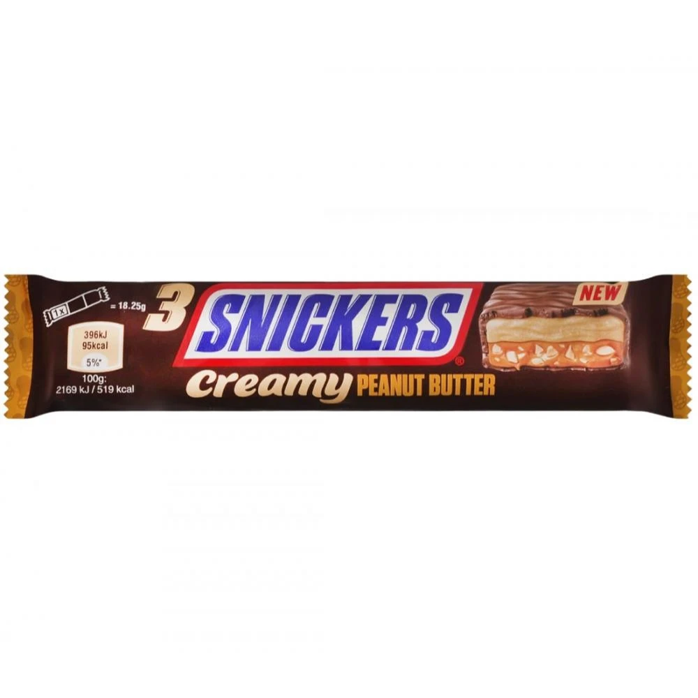 Батончик з арахісовим маслом Snickers Creamy, 75 г