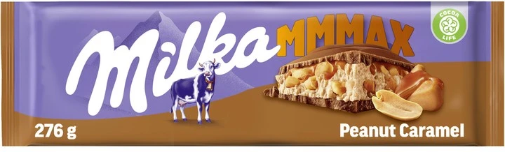Шоколад молочний з арахісом і карамеллю Мілка, 276 г