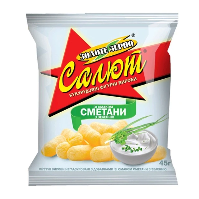 Кукурудзяні палички зі смаком сметани Салют, 45 г