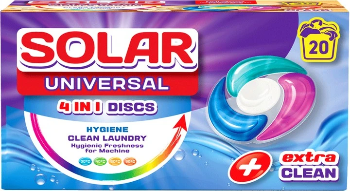 Капсули для прання Universal Solar, коробка 20 шт