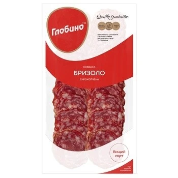 Ковбаса сирокопчена Бризоло в/г Глобино, 80 г