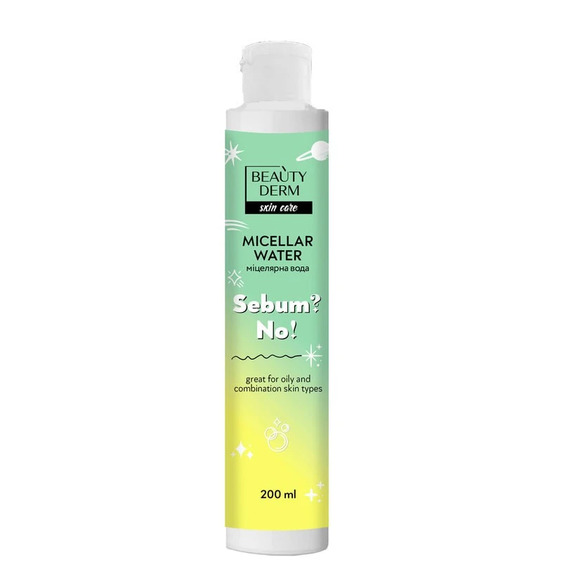 Вода міцелярна Sebum? No! для зняття макіяжу Beauty Derm, 200 мл