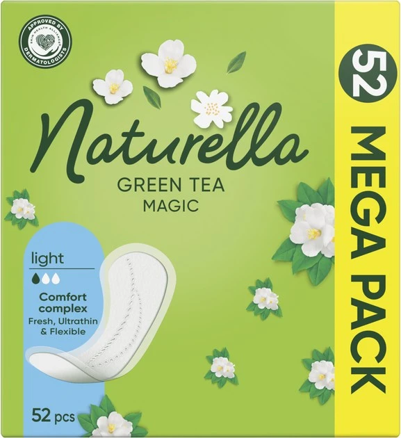 Прокладки гігієнічні щоденні Green Tea Magic Naturella, 52 шт/уп.