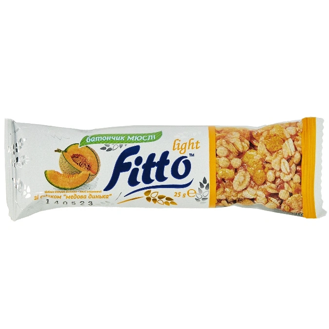 Батончик злаковий мюслі та медова диня Fitto Light, 30 г