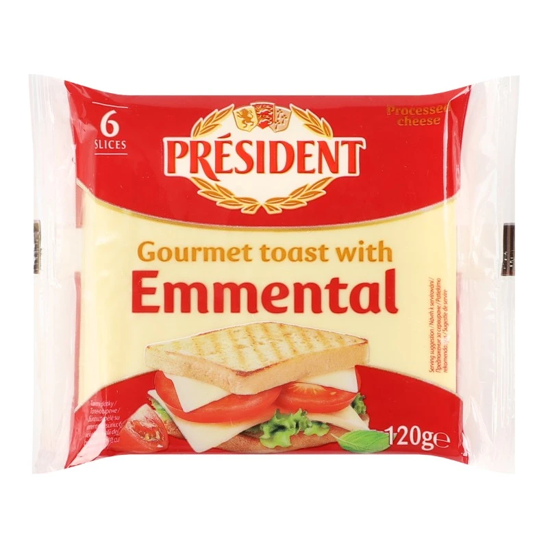 Сир плавлений Емменталь Президент, 120 г