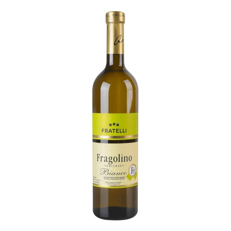 Вино 9-12% плодове столове напівсолодке біле Fragolino Bianco Fratelli, 0.75 л
