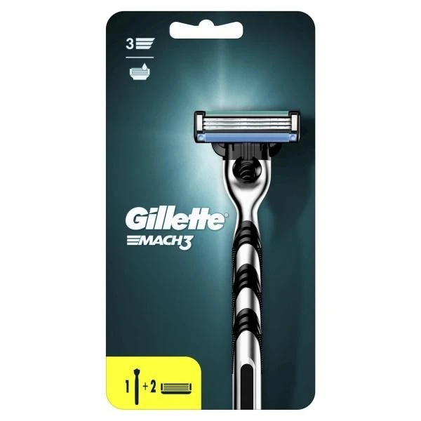 Станок для гоління чоловічий c 2 змінними картриджами Mach3 Gillette