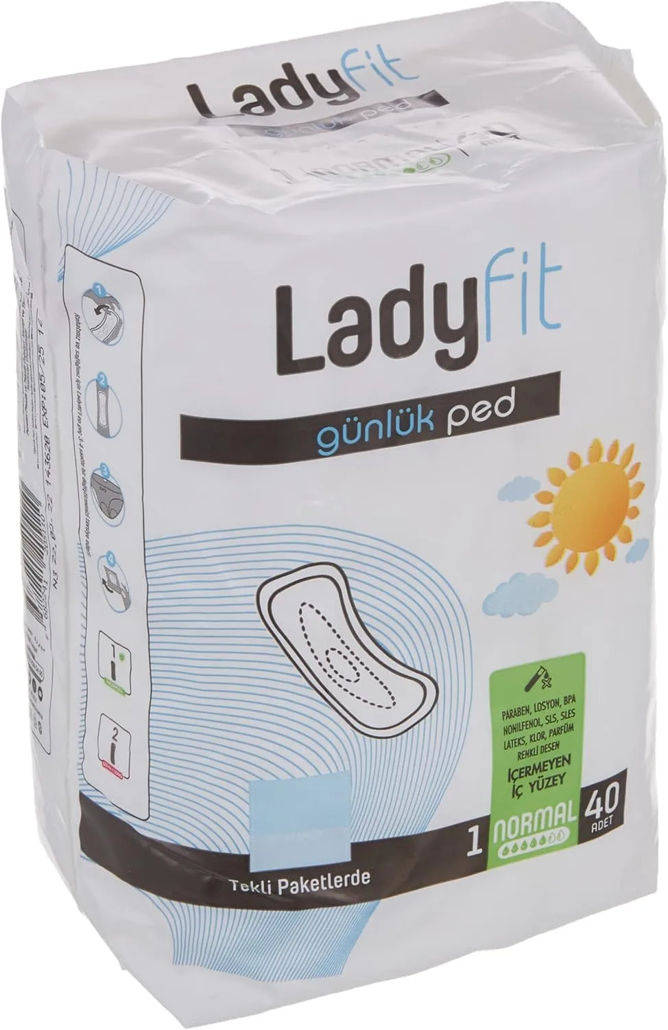 Прокладки гігієнічні щоденні Normal Cotton Night 5крапель Ladyfit, 40 шт/уп.