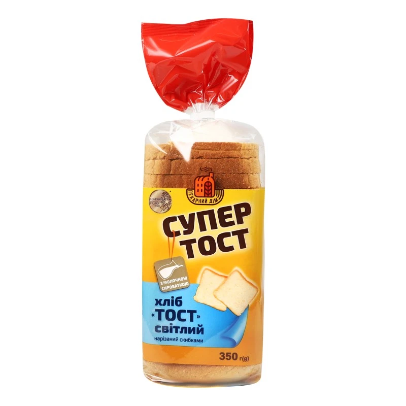 Хліб нарізний світлий тостовий Київхліб, 350 г