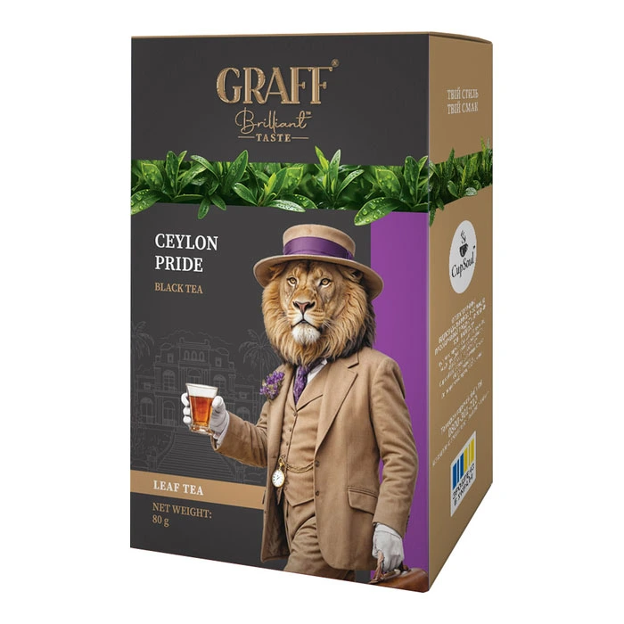 Чай листовий чорний Гордість Цейлону Graff, 80 г