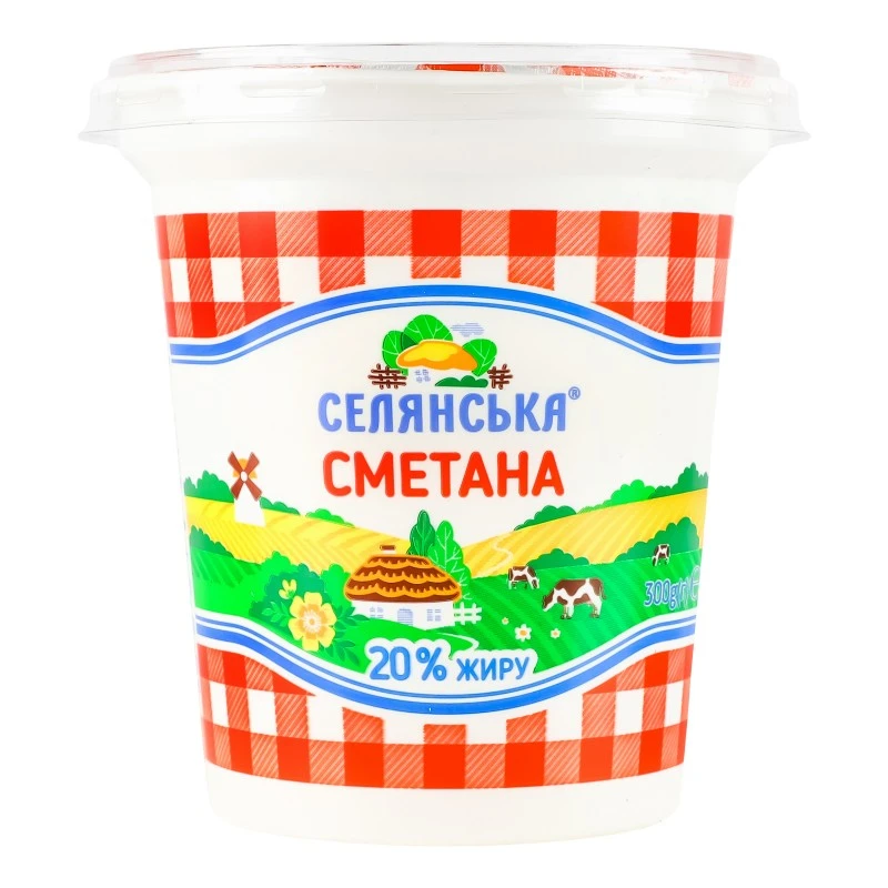 Сметана 20% Селянська, 300 г