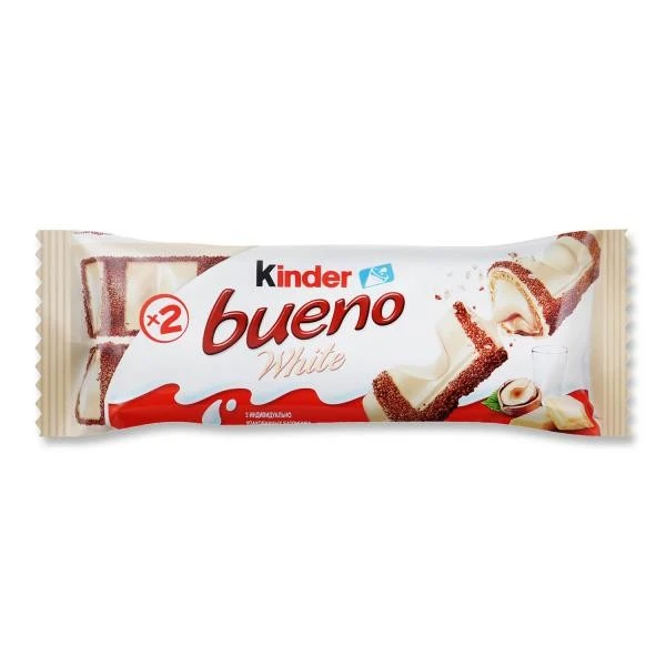 Батончик Kinder Bueno White, 39 г