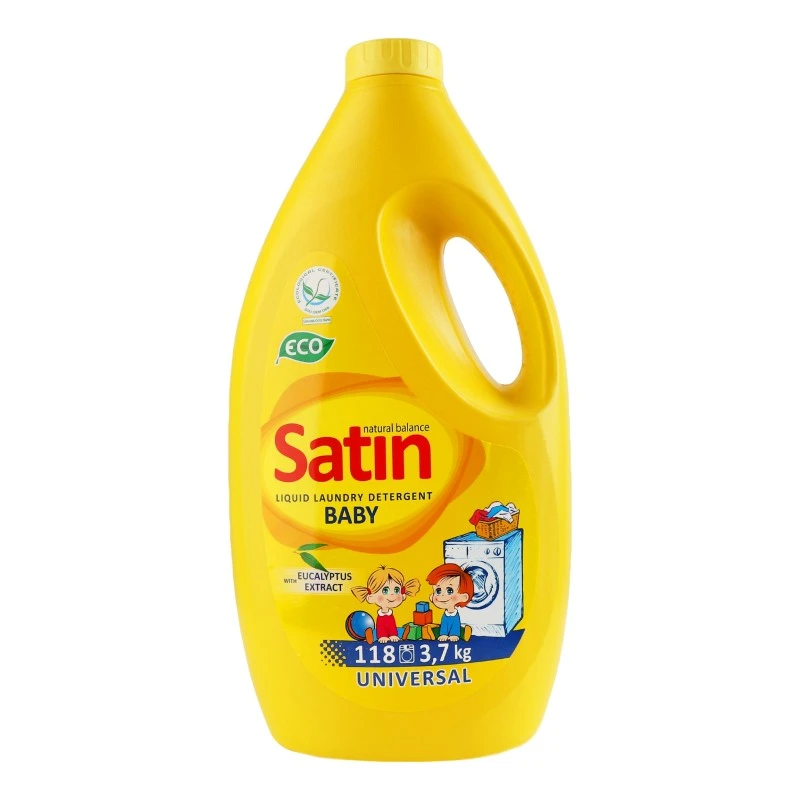Гель для пральння для дитячого одягу безфосфатний Universal Baby Satin Natural Balance 3.7кг