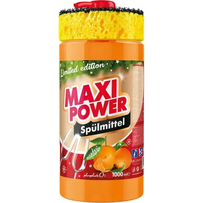 Засіб для миття посуду Мандарин Maxi Power, 1 л