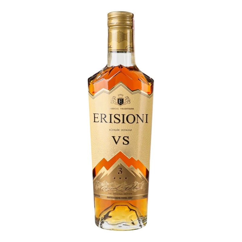Бренді 9 зірок Х.О. Erisioni, 0.25 л
