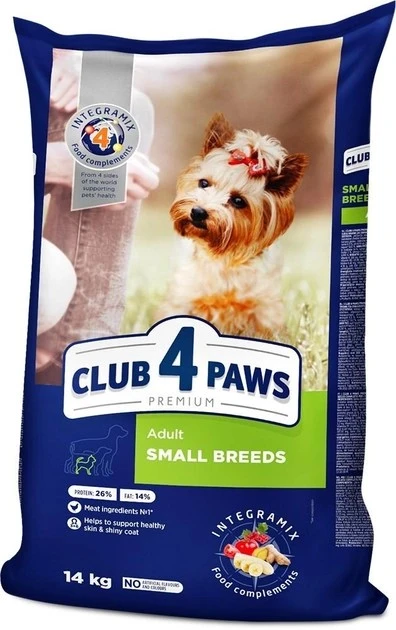 Корм сухий для собак малих порід Premium Club 4 Paws