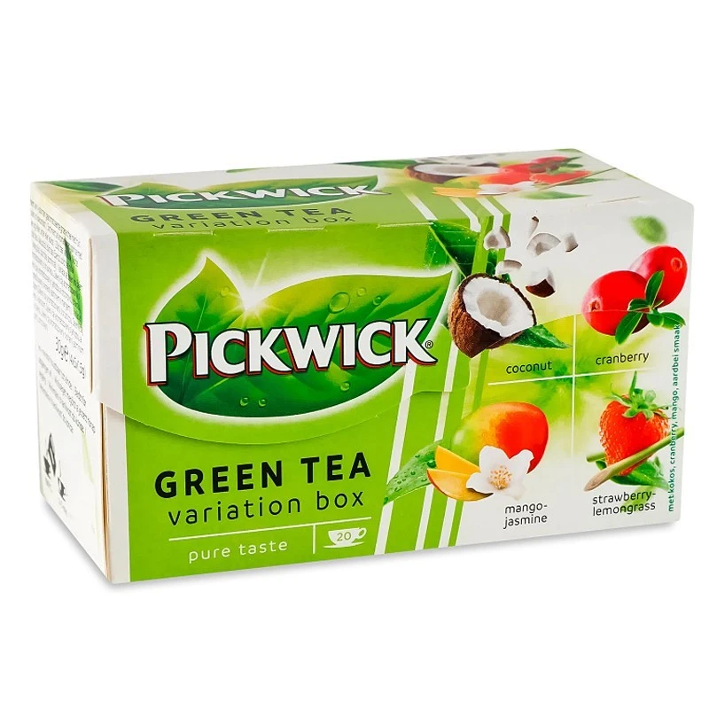 Чай зелений асорті кусочки фруктів Pickwiсk pure, 1,5 г*20 пак.