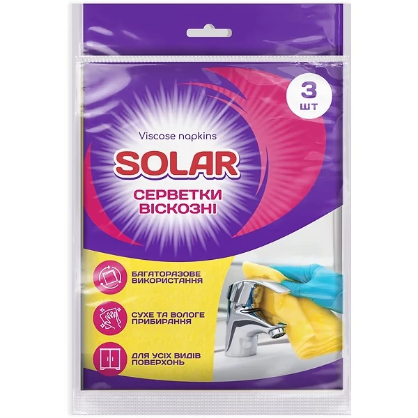 Серветки віскозні Solar Frau Tau, 65 шт