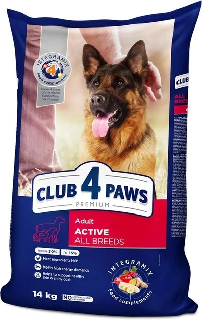 Корм сухий для собак Актив Premium Club 4 Paws
