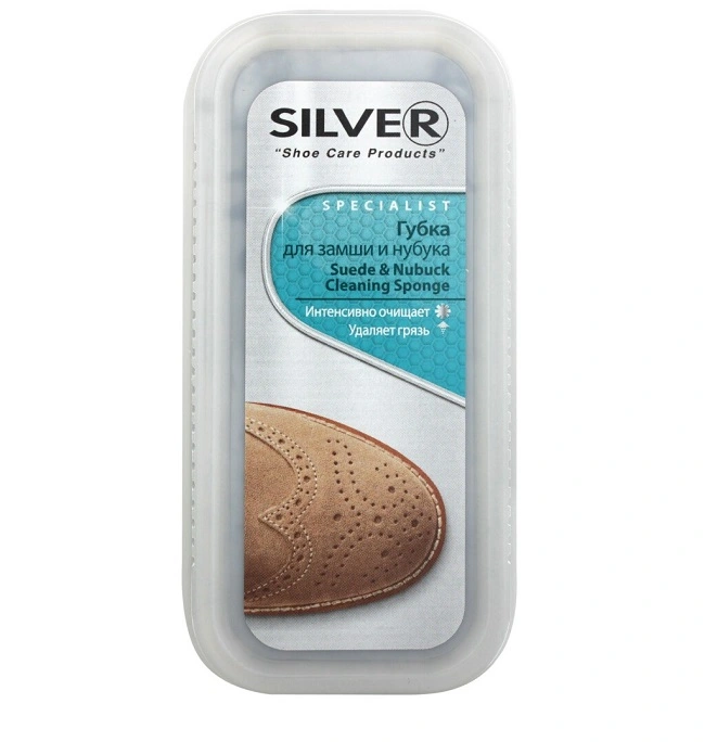 Губка для взуття для замші та нубуку безбарвна Specialist Silver