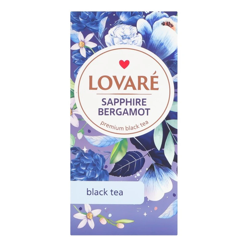 Чай пакетований чорний Sapphire Bergamot Lovare, 24 шт/уп.
