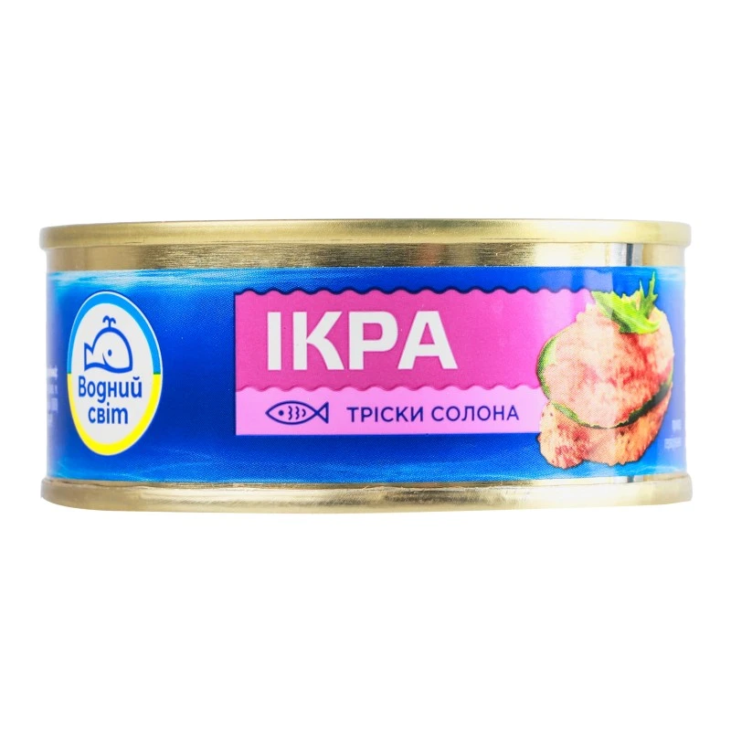 Ікра тріски солона Водний світ, 100 г