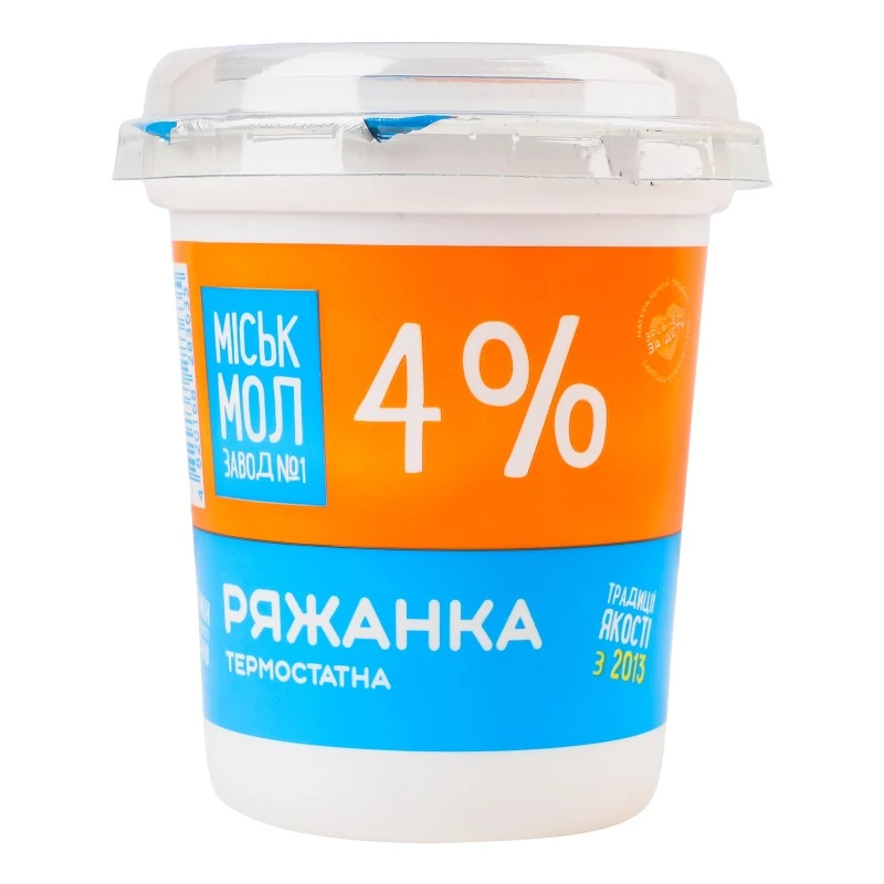 Ряжанка 4% Міськмолзавод, 300 г