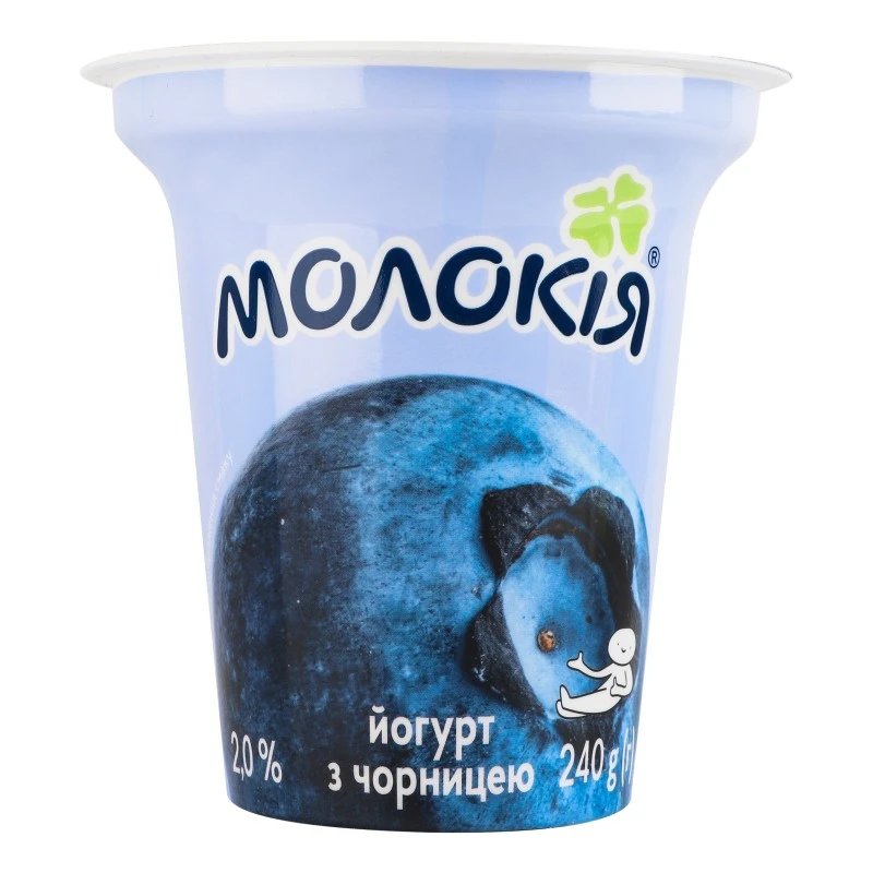 Йогурт 2% густий Чорниця Молокія ст 240г