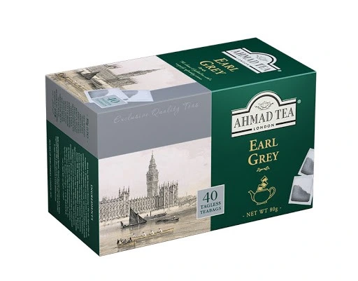 Чай пакетований чорний Earl Grey Ahmad Tea, 40 шт/уп.