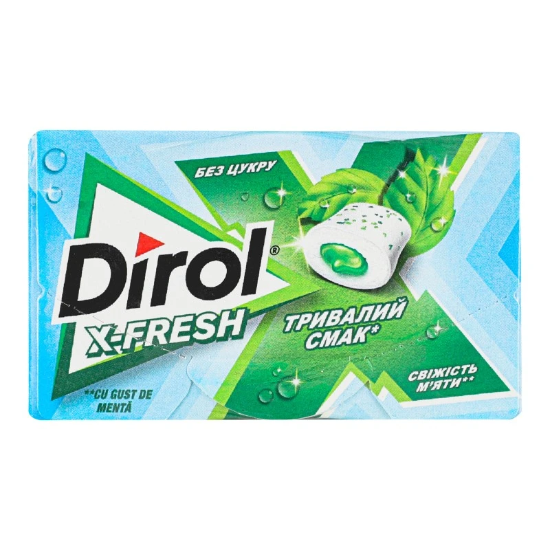 Гумка жувальна без цукру Свіжість м&#039;яти X-Fresh Dirol, 19.5 г