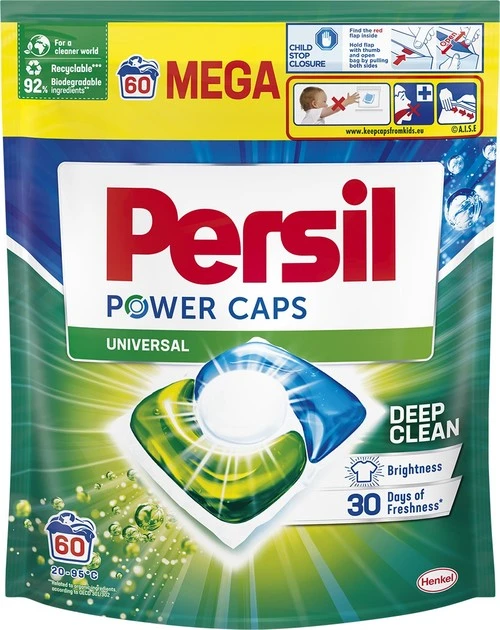 Засіб миючий д/прання білих та світлих речей у капсулах Universal Power Caps Deep Clean Persil, 60шт
