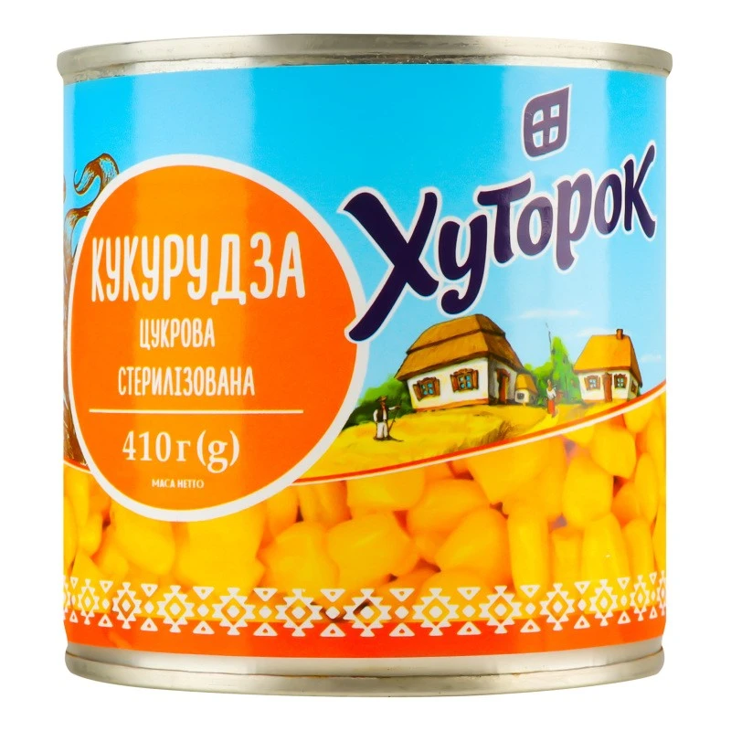 Консервована кукурудза Хуторок, 410 г