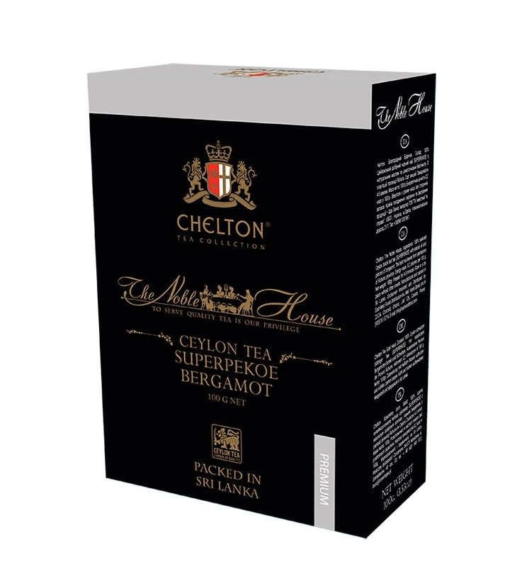 Чай листовий чорний Super Pekoe Bergamot The Noble House Chelton, 100 г