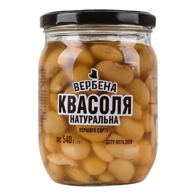 Квасоля натуральна Вербена 1/г с/б 540г