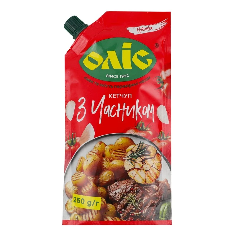 Кетчуп З часником Оліс д/п 250г