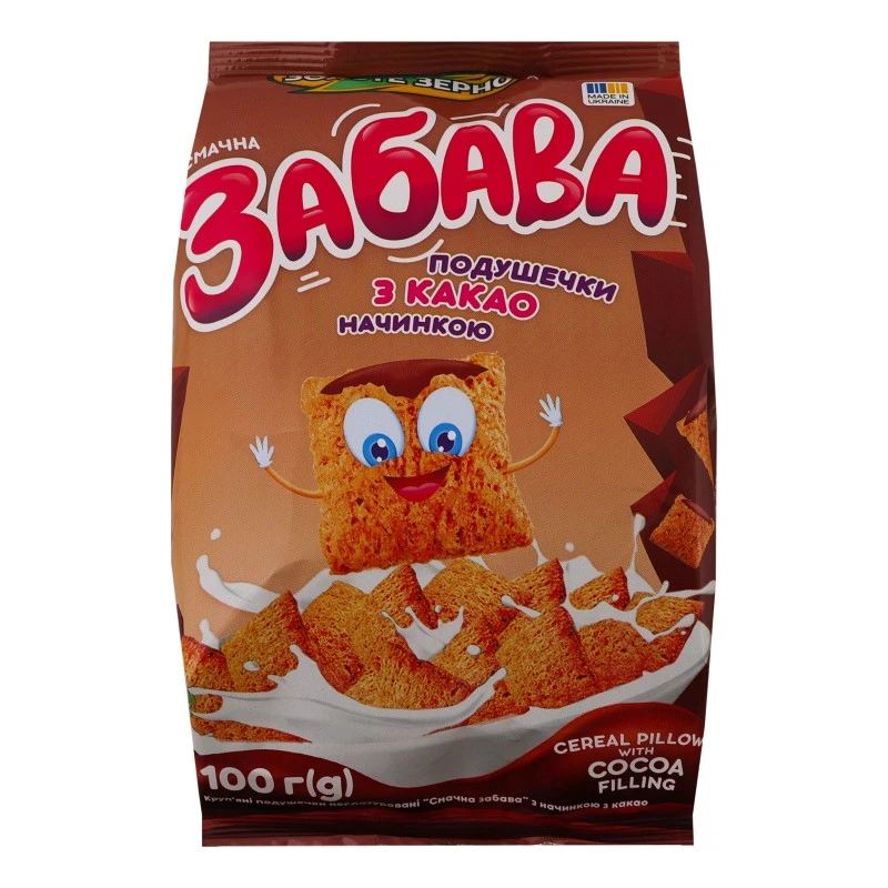 Подушечки з начинкою какао Золоте зерно, 100 г