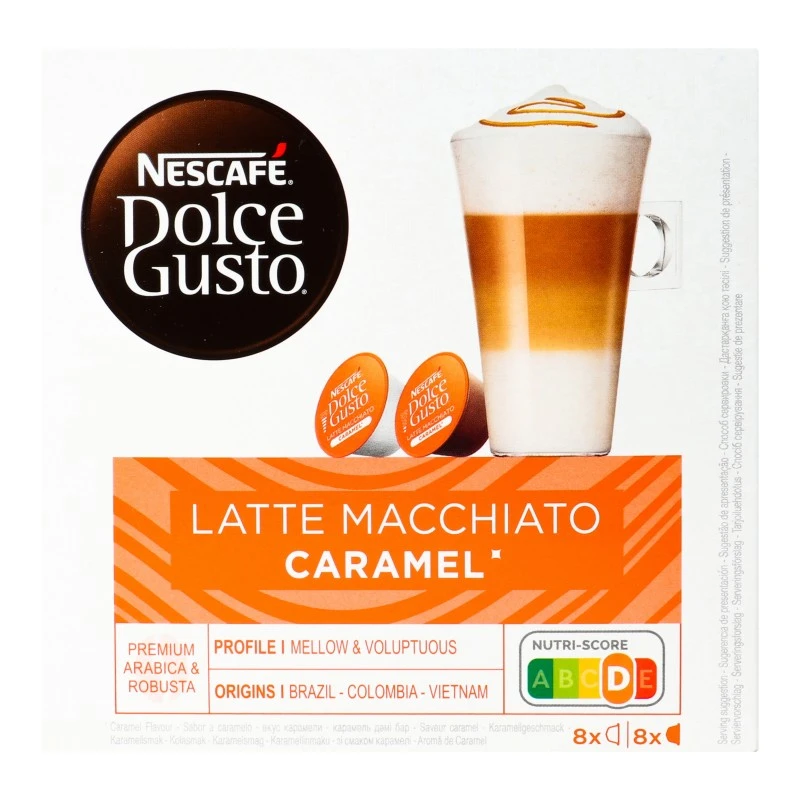 Напій кавовий Caramel Latte Macchiato Dolce Gusto Nescafe, 145.6 г