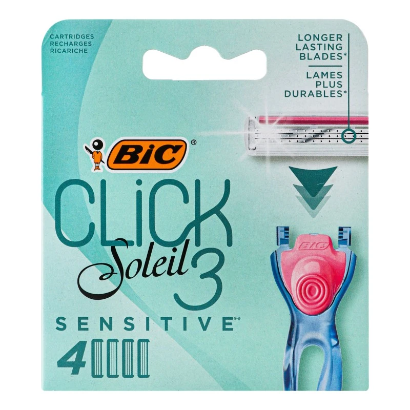 Касети змінні для гоління Click Soleil 3 Bic, 4 шт