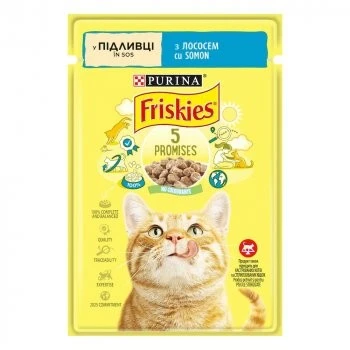 Корм для котів з лососем у підливці Friskies, 85 г