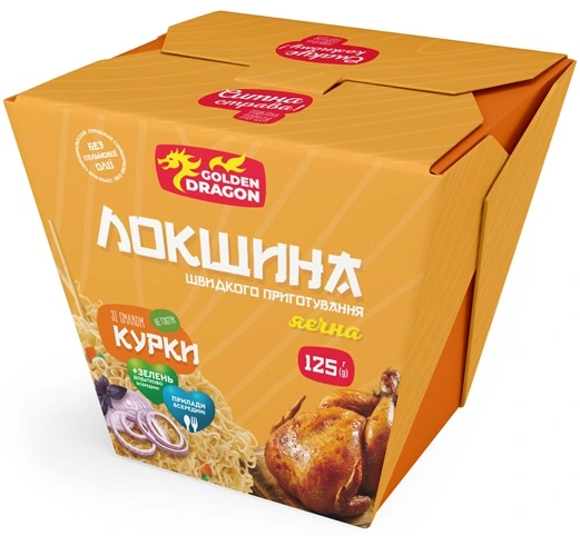 Локшина швидкого приготування куряча Golden Dragon, 125 г