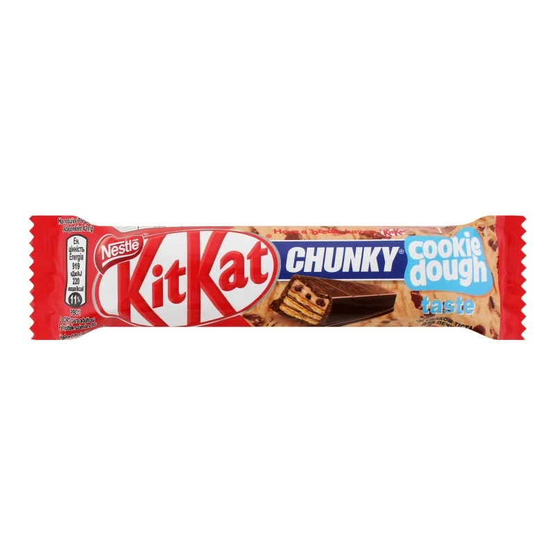 Вафлі в молочному шоколаді з начинкою з хрусткими какао-гранулами Chunky Kit Kat, 42 г